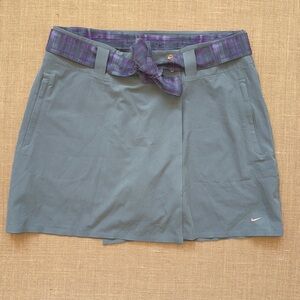 EUC Nike Golf Gray with Purple Plaid Dri-Fit Skort